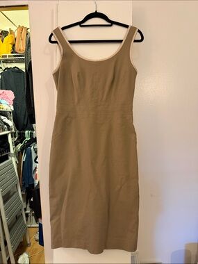 Club Monaco Tan Midi Sheath Dress